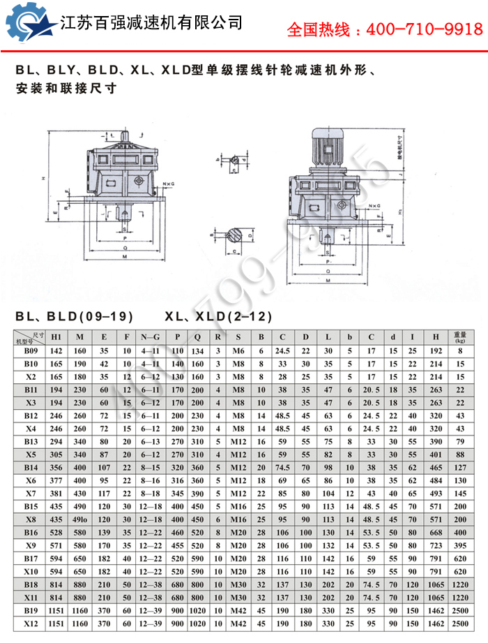 XLD系列立式直联摆线针轮减速机