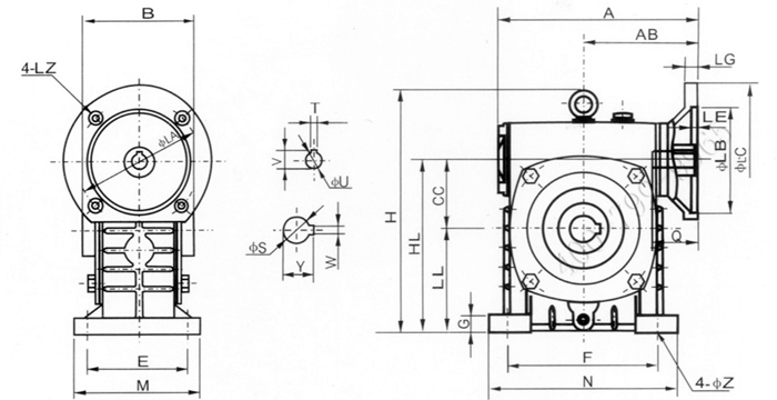 WPDKS蜗轮减速机尺寸